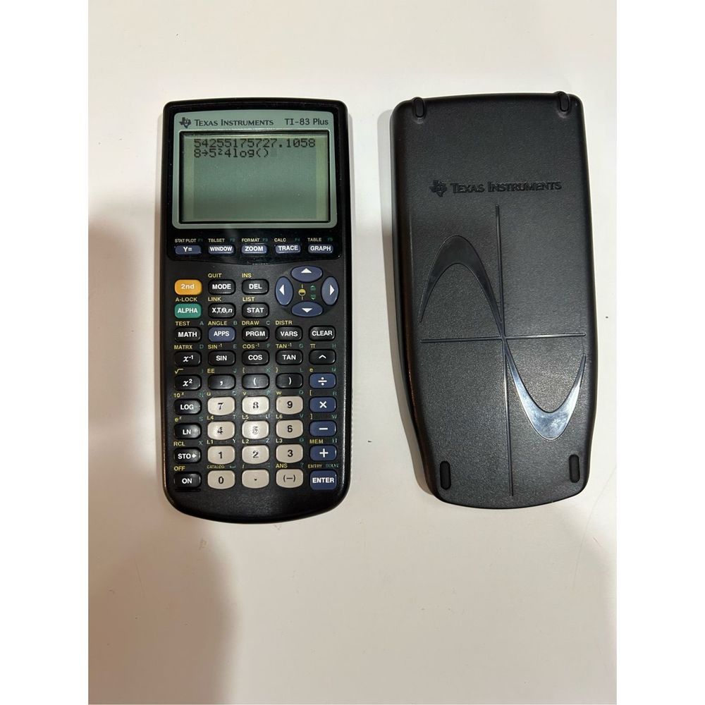 Texas Instruments TI-83 Plus Graphic Calculator w/ Cover Tested. Good working co